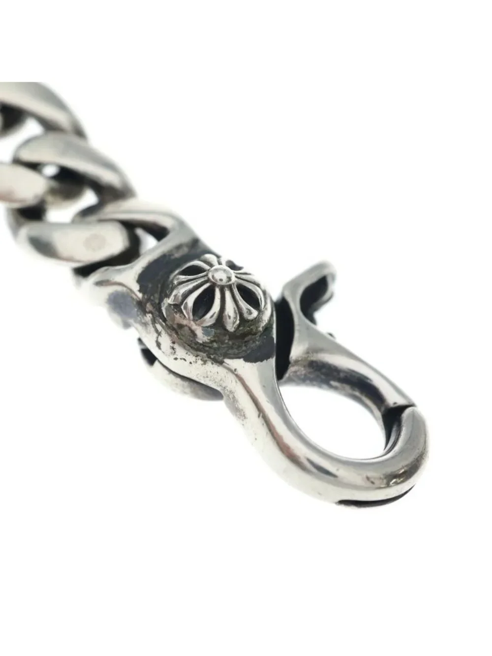 Chrome Hearts Clsc Chn Lnk Sml Classic Link Small Clip Bracelet 18 Links Silver